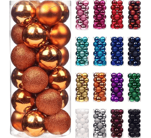 X24 Esferas Navidad Decorativa Adorno Navideño Bambalina 4cm