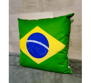 Cojín Felpa 45x45 cm De Bandera de Brasil Extra Suave