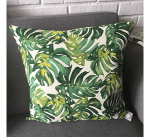 COJIN DECORATIVO DISEÑO PLANTAS VERDES 50X50 RELLENO