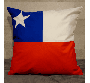 Cojín Felpa 45x45 cm De La Bandera de Chile Extra Suave