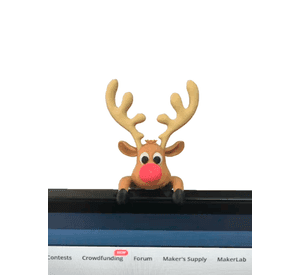 Decoración navidad - Rodolfo el reno para monitor