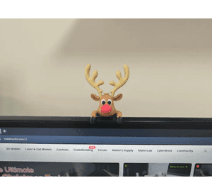 Decoración navidad - Rodolfo el reno para monitor