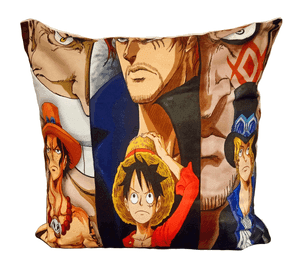 Cojín Felpa 45x45 cm De Luffy Sabo Ace Shanks Extra Suave