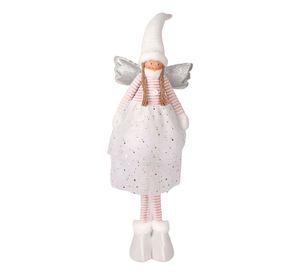 Decoración Ángel Navidad De Pie 79 Cm Trenzado Estrella Jhn