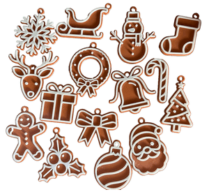 Adornos Navideños - Figuras de Jengibre (pack 15 un)