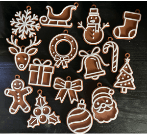 Adornos Navideños - Figuras de Jengibre (pack 15 un)