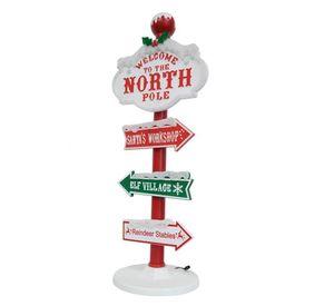 Adorno De Navidad Señal Navideña Welcome To The North Pole