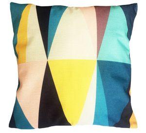 Cojín Multicolor Geométrico Lino