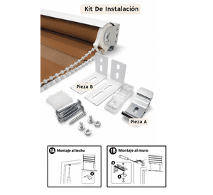 Cortina Roller Duo 060x140 Madera