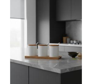 Set 3 Frascos Almacenamiento Minimalista Funcional Jhn