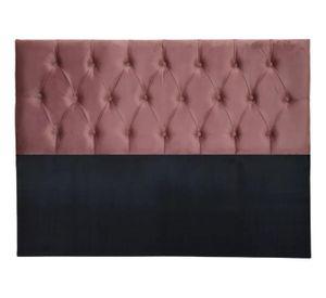 Respaldo 2 Plazas Piso Capitone Premium 150x140 CM Palo Rosa Felpa