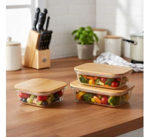 Juego 3 Contenedor Organizador Frescura Cocina Moderna Jhn