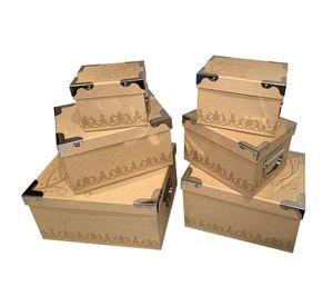 Cajas Beige set de 6