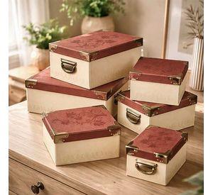 Cajas Organizadoras Set De 6 Decorativas