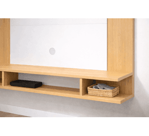 Panel de Televisión 50” Diseño Moderno Madera Clara MDF Moderno 118,5 cm