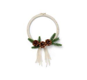 Corona Invierno De Macramé Para Manualidades
