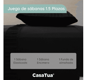 Sabanas Hotel Suave 1800 Casatua + 1 Funda Almohada 1.5 Plazas