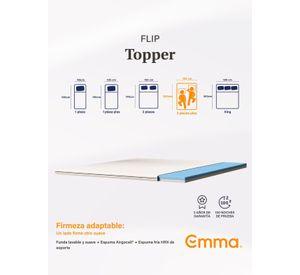 Emma Topper Flip 2 Plazas Plus