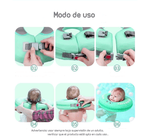 Flotador De Cuello Para Bebé Verde By Lubabycas