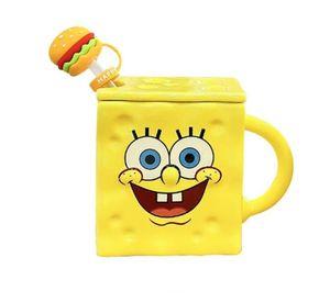Tazón 3d Cerámica Bob Esponja Pantalones Cuadrados