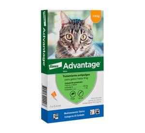 Anti-parasitario Gatos Advantage Hasta 4kg (0.4ml)