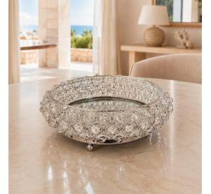 Centro de Mesa Decorativo Verdún Redonda Silver