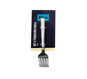 Pack 4 Tenedores Mesa Urban Acero Inoxidable Gris FTA