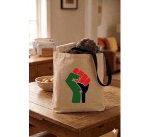 Tote Bag Asas Negras Palestina Libre Estampado 38x42 Cm Algodón