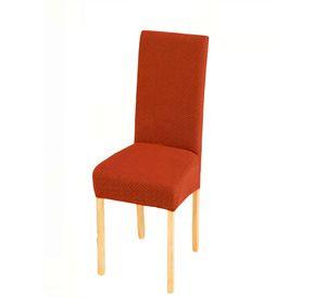 SET DE 6 FUNDAS DE SILLA CON DISEÑO TEXTURIZADO COLORNARANJA