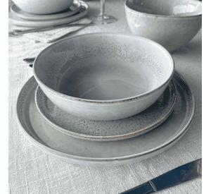 SET 6 BOWL REDONDO CERAMICA 19.5X5.7 CM GRIS LINEA OSLO