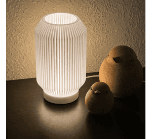 Lampara Rayas Dise o Minimalista Blanco