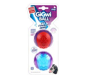Pelota Juguete Para Perros Squeak 2 Unidades Talla M Gigwi Mixto
