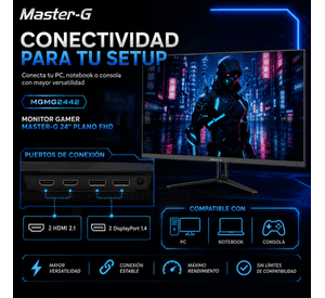 Monitor Gamer 24" FHD IPS HDR 180Hz 1Ms MGMG2442 Master-G