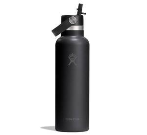 Botella Hydroflask Boca Standard Y Bombilla 621Ml Negro