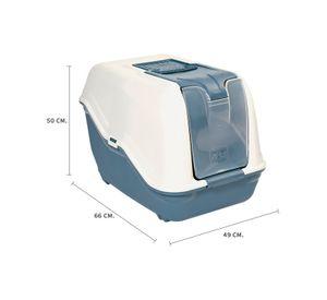 Arenero para Gato Netta Maxi Close Azul Opaco MPS