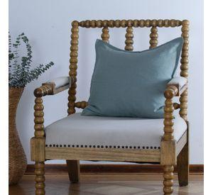 Funda Cojín San Pedro 55x55 Aqua Lino grueso