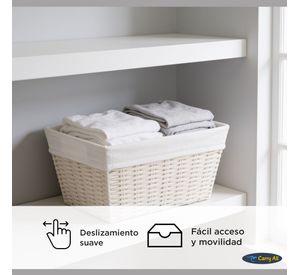 Pack 3 Canastos Cestas Organizadoras Carry All Estilo Rat n Crema S