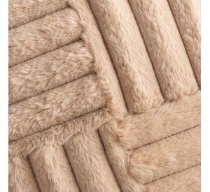 Set 2 Fundas de Cojín Peluche Suave Rayas Beige 45x45 cm Colección Alaska Reikiavik