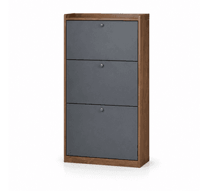 Zapatero Vertical Abatible Velux 18 Pares Gris/Marrón 114×60×24 cm