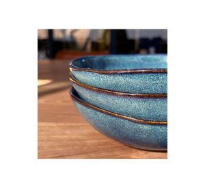 Set 6 Bowl Redondo Ceramica 18X5 Cm Gris Linea Efes - ( Tipo Gres)