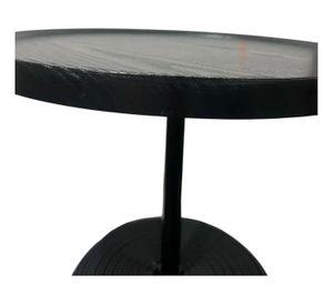 Mesa Lateral Mesa De Centro Negra Moderna Flor 52cm Negro