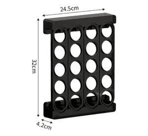 Porta Capsulas Para Maquinas Cafe Plastico 20pcs Negro
