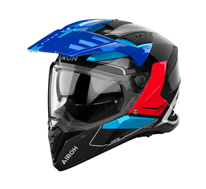 Casco para moto Airoh Bandit Tune Azul Rojo Brillo