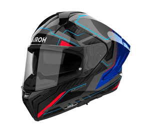 Casco para moto Airoh Matryx Rocket Azul/Rojo Brillo