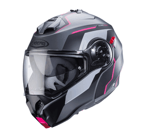 Casco para moto Caberg Duke Evo Move Matt Gun Metal/Black/Fuchsia