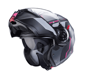 Casco para moto Caberg Duke Evo Move Matt Gun Metal/Black/Fuchsia