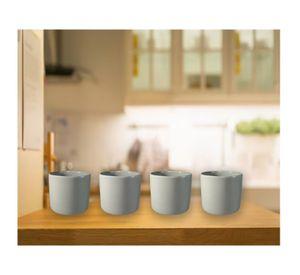 Pack 4 Vasos de Cerámica tipo Gres-R-0009-GR