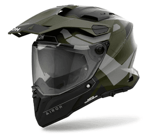 Casco para moto Airoh Commander 2 Reveal Militar Verde Mate