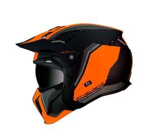 Casco De Moto MT Helmets StreetFighter SV Twin C4 Naranjo Fluor Mate