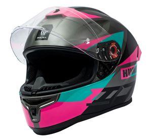 Casco De Moto Mt Helmets Hummer Quo C9 Rosa Brillo + Regalo